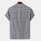 Striped Shirt - Summer - Buttoned Up - Short Sleeve Shirt - Men's Shirts-Chaps of London-Chaps of London