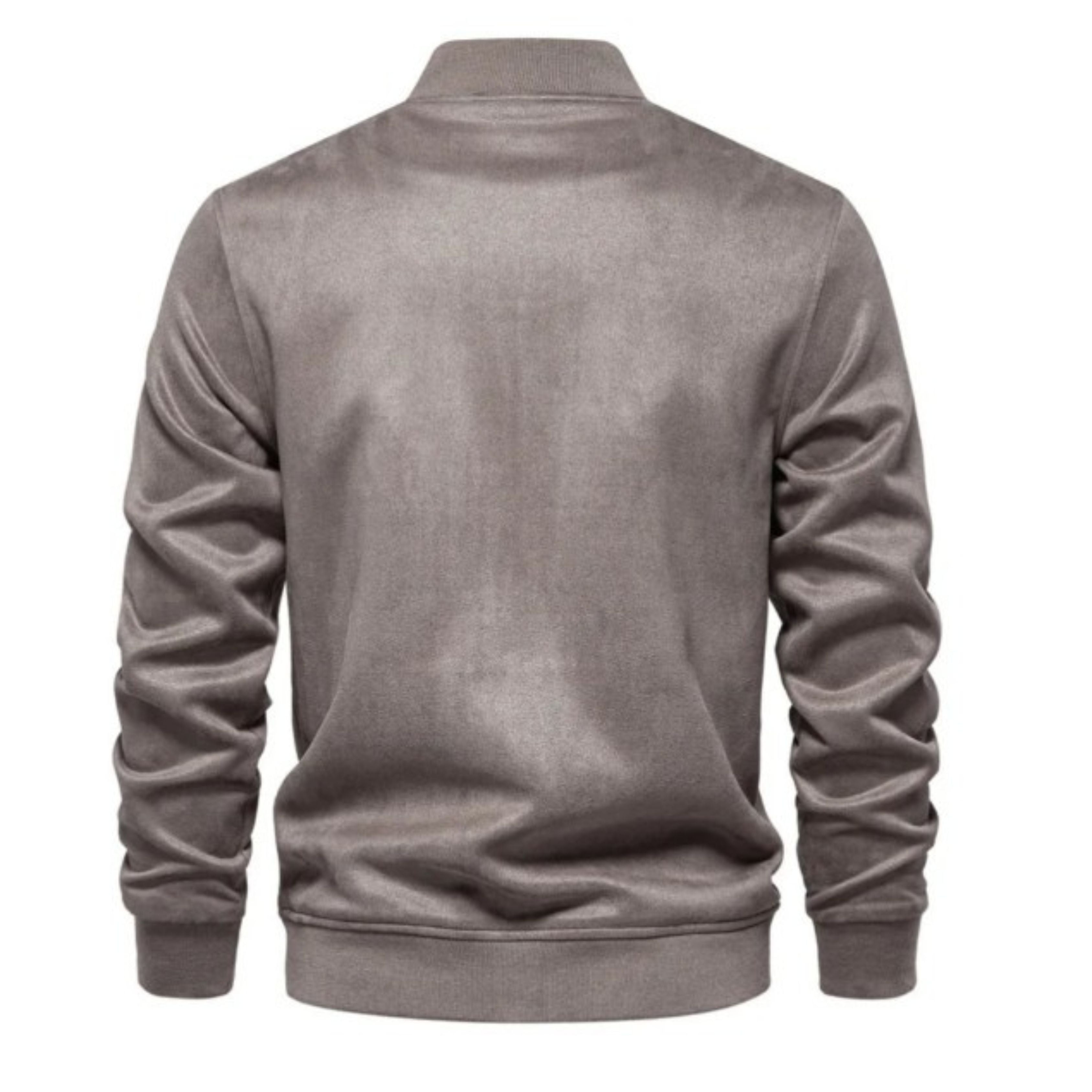 Suede Jacket - Button-Up - Thin - Casual Jacket - Men's Jacket-Bomber Jacket-Chaps of London-Chaps of London