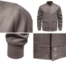 Suede Jacket - Button-Up - Thin - Casual Jacket - Men's Jacket-Bomber Jacket-Chaps of London-Chaps of London