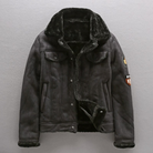 Suede Jacket | Fleece Lined | Sherpa Lined | Biker Winter Jacket | Men's Winter Jacket-Men Jackets-Chaps of London-Black-XS-Chaps of London