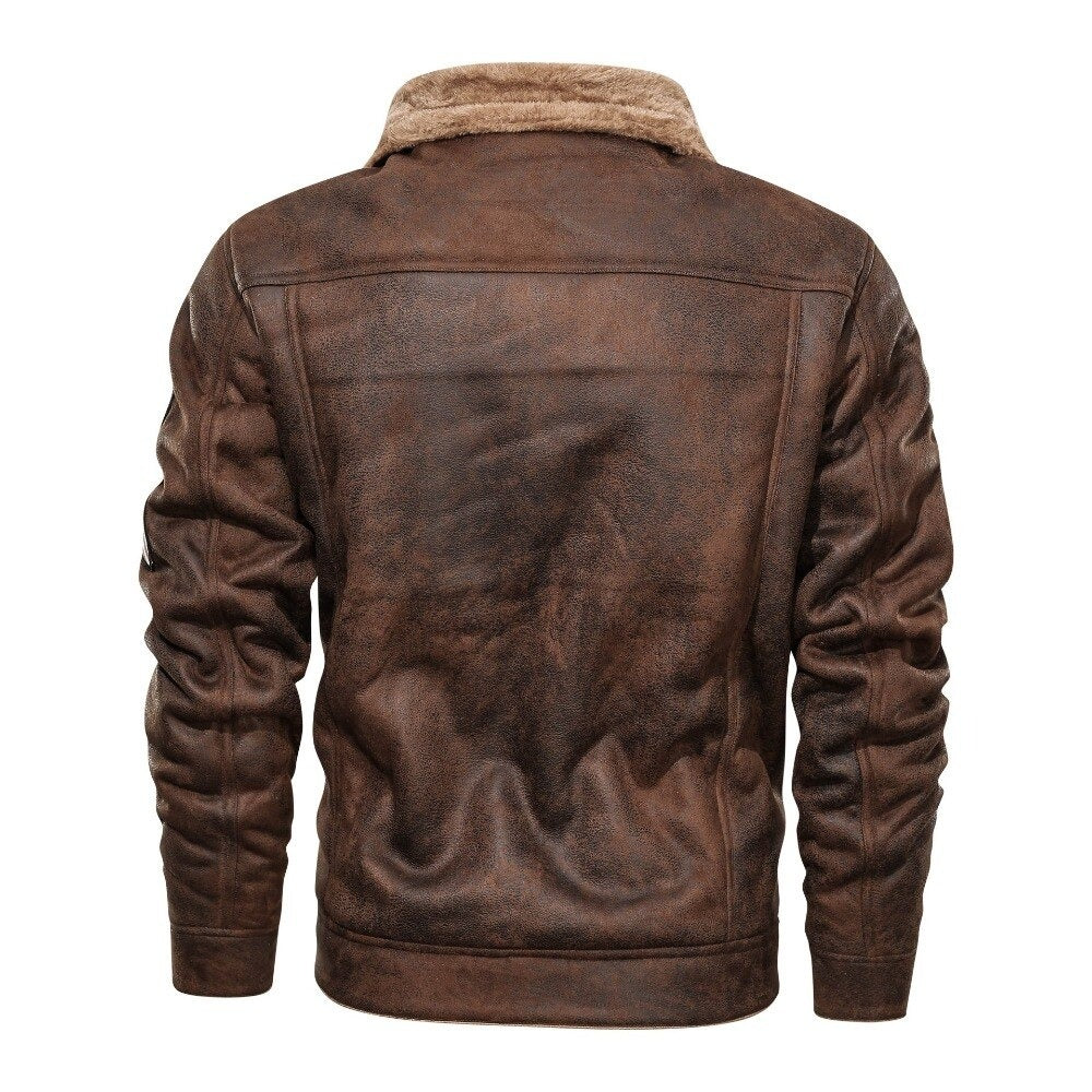 Suede Jacket | Fleece Lined | Sherpa Lined | Biker Winter Jacket | Men's Winter Jacket-Men Jackets-Chaps of London-Chaps of London