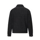 Suede Jacket - Men's Zip-Up Leather Jacket with Pockets-Men Jackets-Chaps of London-Chaps of London
