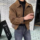 Suede Jacket - Retro - Zip-Up - Vintage Jacket - Men's Jacket-Jacket-Chaps of London-Chaps of London