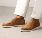 Suede Loafers - Men's Slip-On Non Slip Loafer Shoes-Chaps of London-Brown-38-Chaps of London