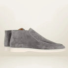 Suede Loafers - Men's Slip-On Non Slip Loafer Shoes-Chaps of London-Grey-38-Chaps of London