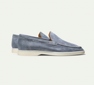 Suede Loafers - Slip-On - Comfortable - Leather Loafers - Men's Shoes-Chaps of London-Blue Yacht-38-Chaps of London