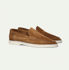 Suede Loafers - Slip-On - Comfortable - Leather Loafers - Men's Shoes-Chaps of London-Light Brown-38-Chaps of London