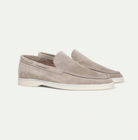 Suede Loafers - Slip-On - Comfortable - Leather Loafers - Men's Shoes-Chaps of London-Light Gray-38-Chaps of London