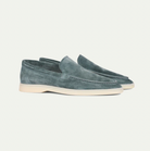 Suede Loafers - Slip-On - Comfortable - Leather Loafers - Men's Shoes-Chaps of London-Light Turquoise-38-Chaps of London