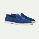 Suede Loafers - Slip-On - Comfortable - Leather Loafers - Men's Shoes-Chaps of London-Navy Blue-38-Chaps of London
