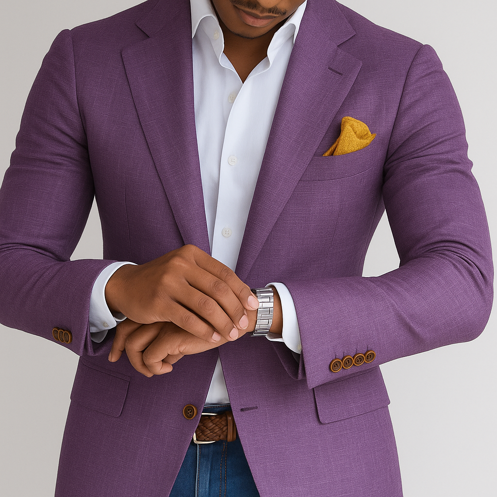 Suit Jacket - Formal - Tailored - Suit Blazer - Men's Blazer-Chaps of London-Purple-S-Chaps of London