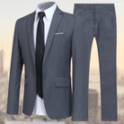 Suit | Two Piece Suit | Suit Jacket | Suit Pants-Suit-Chaps of London-Gray-S-Chaps of London