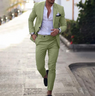 Suit - Two Piece - Tailored - Men's Blazer - Suit Pants-Chaps of London-Green-S-Chaps of London