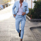 Suit - Two Piece - Tailored - Men's Blazer - Suit Pants-Chaps of London-Light Blue-S-Chaps of London