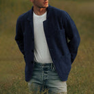 Summer Jacket | Button-Up | Pockets | Cardigan Jacket | Men's Cardigan-Chaps of London-Blue-S-Chaps of London