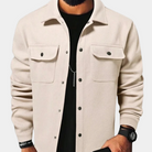 Summer Jacket | Buttoned Up | Breast Pockets | Overshirt | Men's Jackets-Chaps of London-Apricot-S-Chaps of London