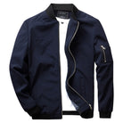 Summer Jacket - Lightweight - Zip-Up - Bomber Jacket - Men's Jacket-Fashion Men Jacket Bomber Spring-Chaps of London-Dark Blue-M-Chaps of London