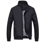 Summer Jacket - Men's Windproof Zip-Up Harrington Jacket-Chaps of London-Black-M-Chaps of London