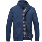 Summer Jacket - Men's Windproof Zip-Up Harrington Jacket-Chaps of London-Blue-M-Chaps of London