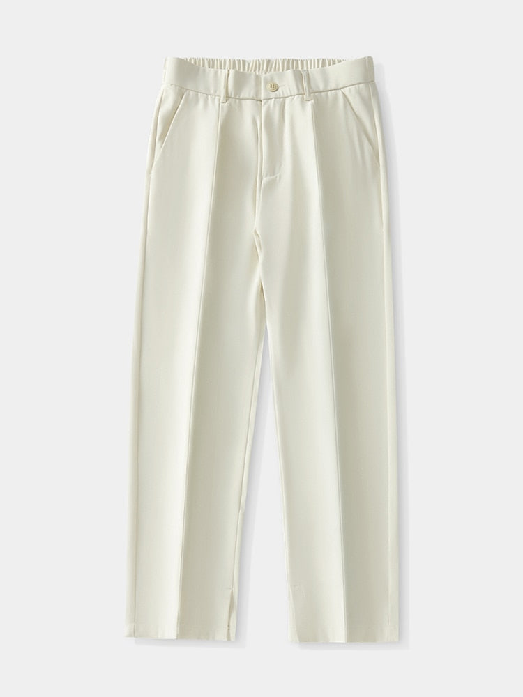 Summer Pants - Men's Lightweight Elastic Waist Straight Leg Slack Pants-Chaps of London-Chaps of London