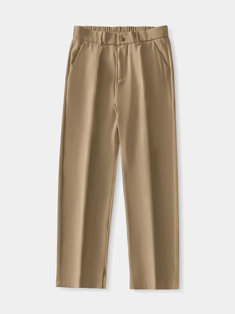 Summer Pants - Men's Lightweight Elastic Waist Straight Leg Slack Pants-Chaps of London-Chaps of London
