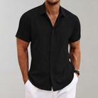 Summer Shirt - Polo Shirt - Button-Up - Short Sleeve Shirt - Men's Clothing-Fashion Men Shirt Polo All-year-Chaps of London-Black-S-Chaps of London