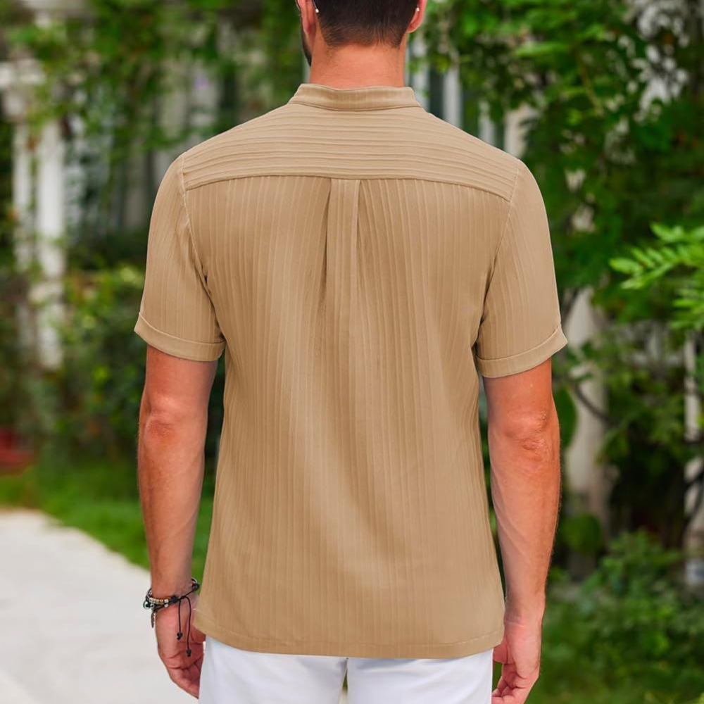 Summer Shirt - Short Sleeve - Button Neck - Polo Shirt - Men's Shirt-Fashion Men Shirt Henley All-year-Chaps of London-Chaps of London