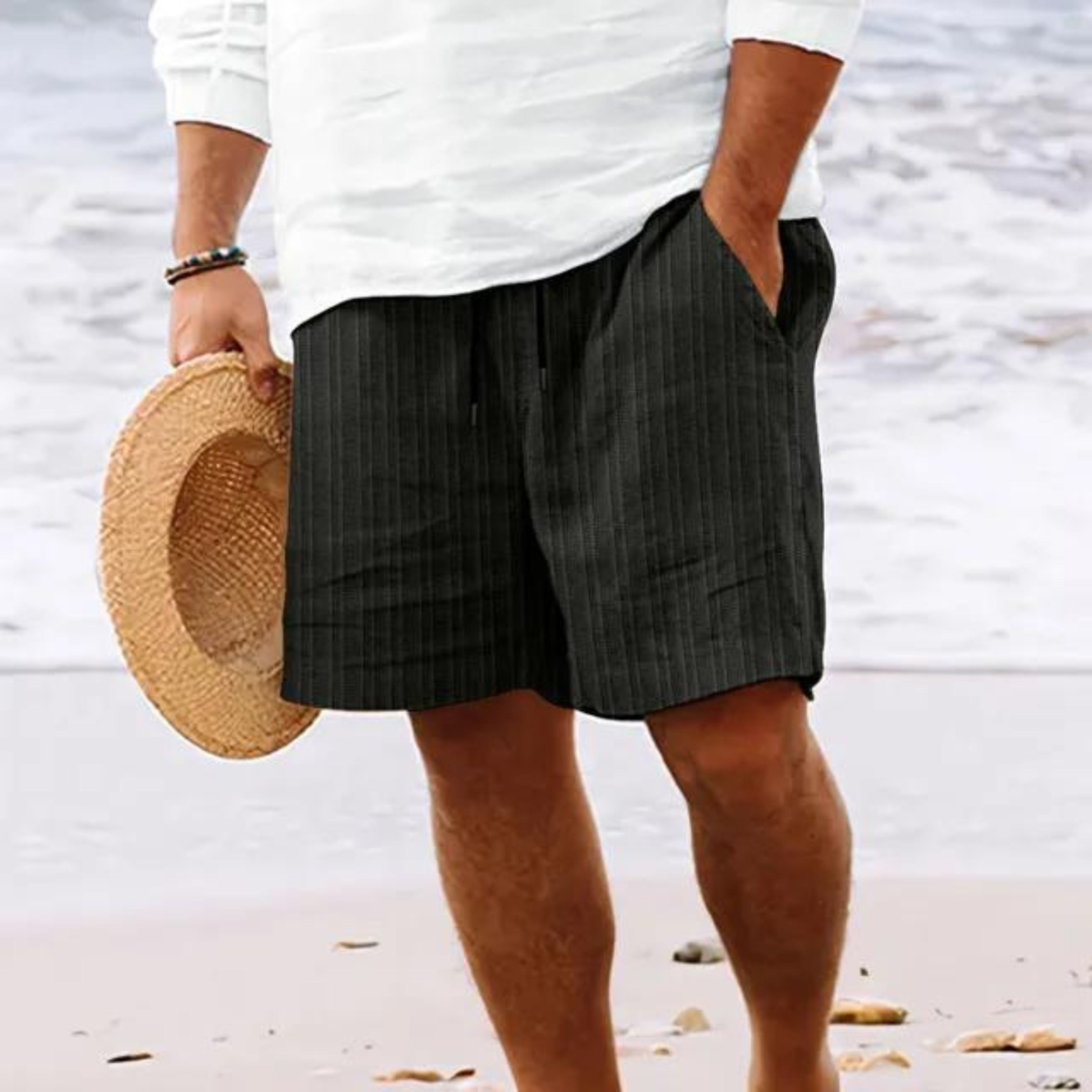 Summer Shorts | Loose Fit | Lightweight | Casual Shorts | Men's Shorts-Shorts-Chaps of London-Black-XS-Chaps of London