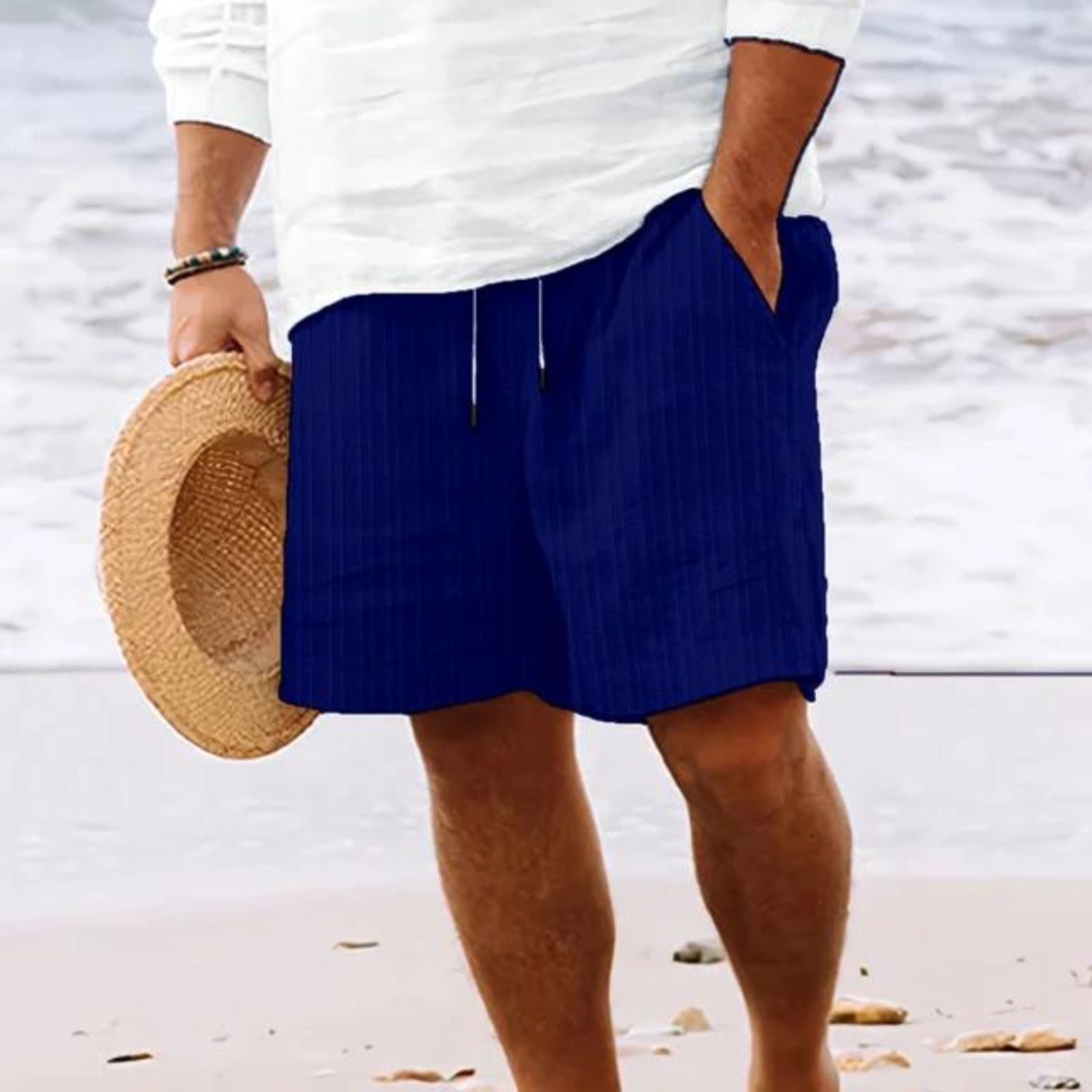 Summer Shorts | Loose Fit | Lightweight | Casual Shorts | Men's Shorts-Shorts-Chaps of London-Dark Blue-XS-Chaps of London