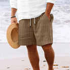 Summer Shorts | Loose Fit | Lightweight | Casual Shorts | Men's Shorts-Shorts-Chaps of London-Light Brown-XS-Chaps of London