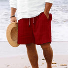 Summer Shorts | Loose Fit | Lightweight | Casual Shorts | Men's Shorts-Shorts-Chaps of London-Red-XS-Chaps of London