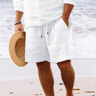 Summer Shorts | Loose Fit | Lightweight | Casual Shorts | Men's Shorts-Shorts-Chaps of London-White-XS-Chaps of London