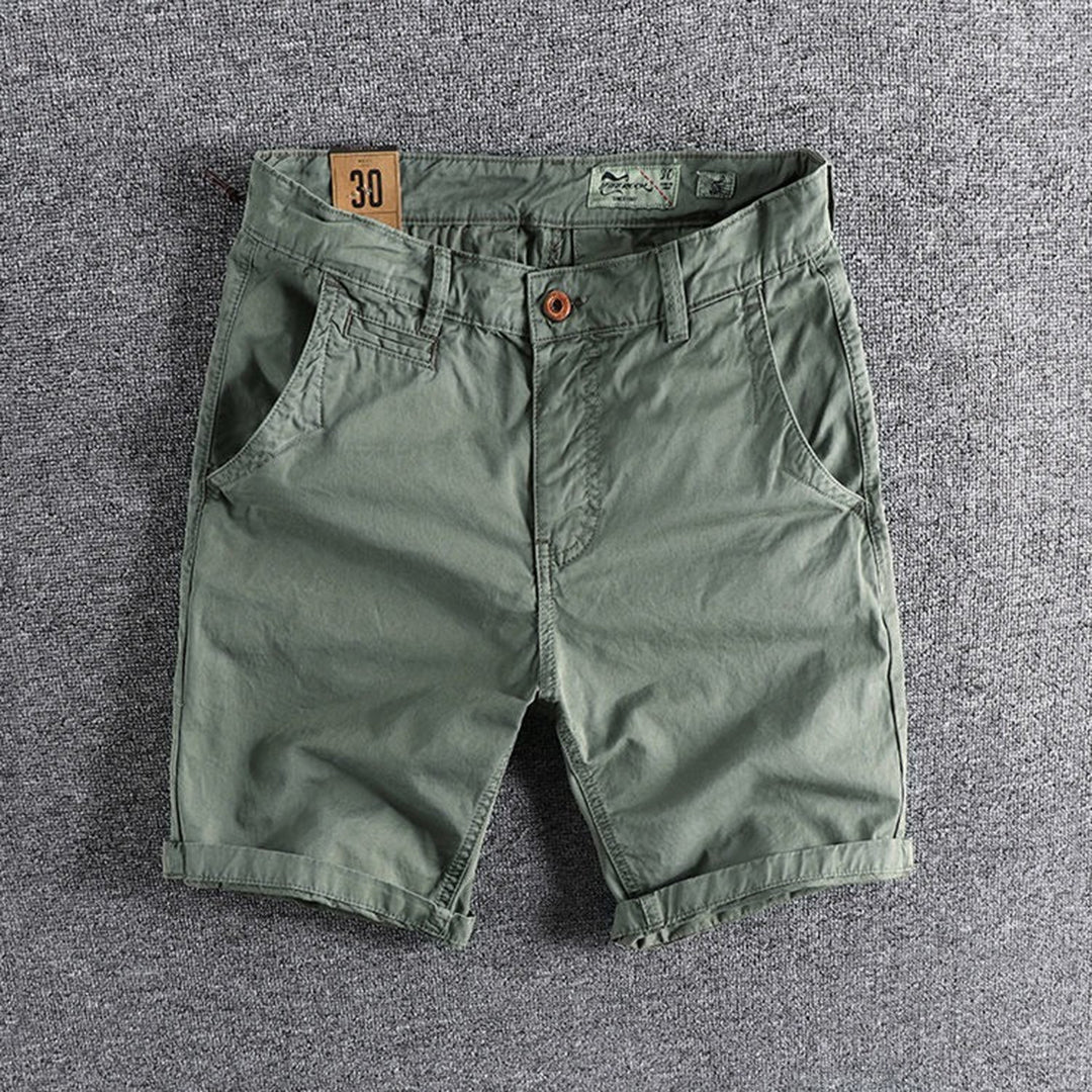 Summer Shorts - Men's Comfortable Stretch Denim Shorts-Chaps of London-Green-S-Chaps of London
