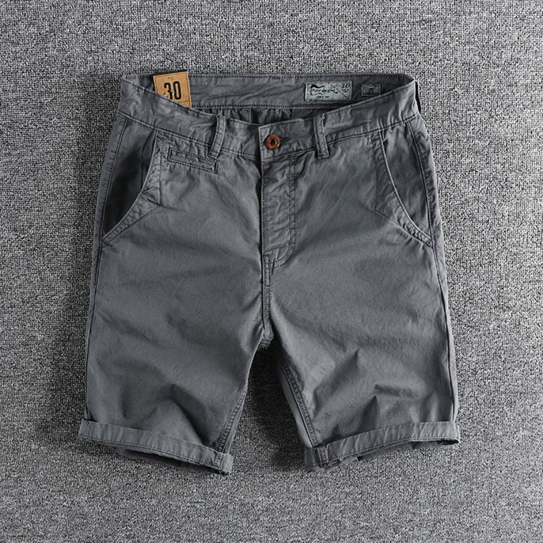 Summer Shorts - Men's Comfortable Stretch Denim Shorts-Chaps of London-Grey-S-Chaps of London