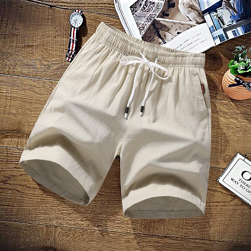 Summer Shorts - Men's Elastic Waist Drawstring Beach Shorts-Chaps of London-Chaps of London