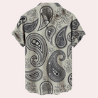 Summer shirt - Printed - Button-Up - Short Sleeve Shirt - Men's Shirts-Chaps of London-White-XS-Chaps of London