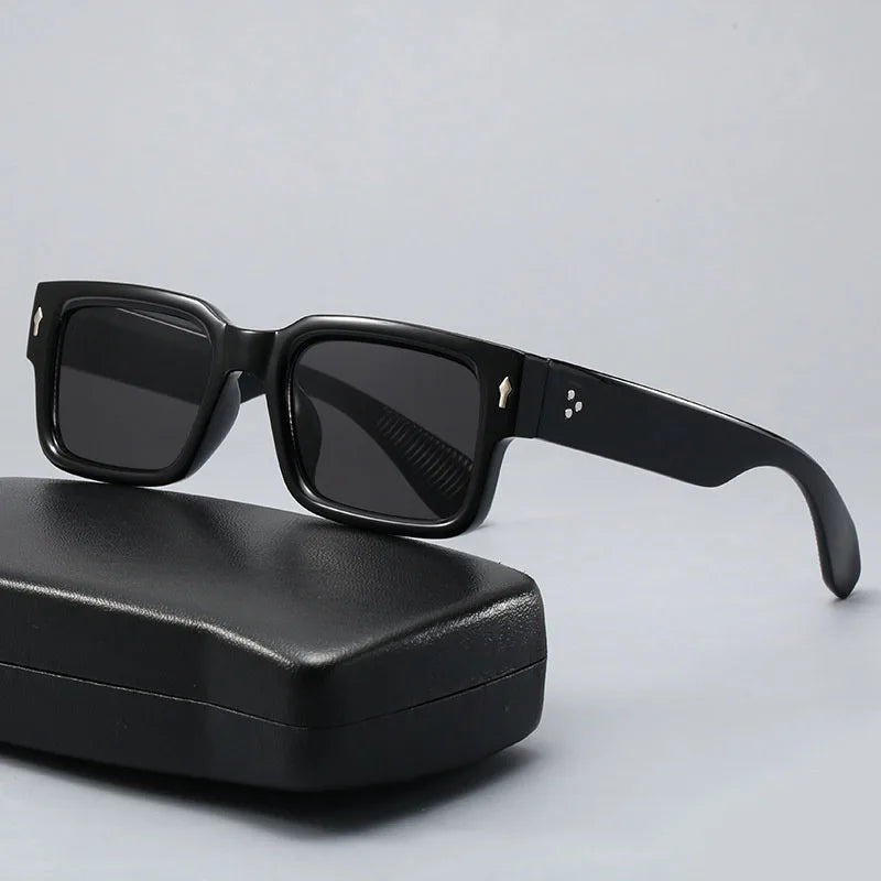 Sunglasses - Men's Stylish Square UV Protection Shades-Men's Accessories-Chaps of London-Black-Chaps of London