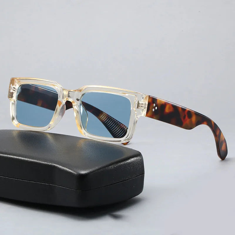 Sunglasses - Men's Stylish Square UV Protection Shades-Men's Accessories-Chaps of London-Blue Leo-Chaps of London
