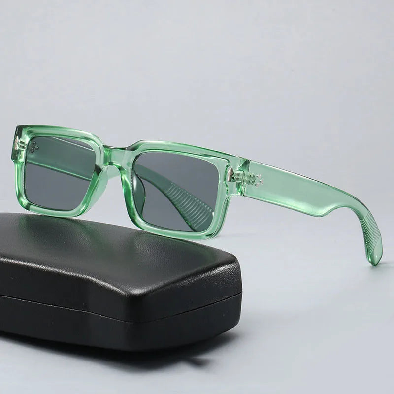 Sunglasses - Men's Stylish Square UV Protection Shades-Men's Accessories-Chaps of London-Green-Chaps of London