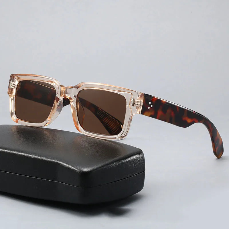 Sunglasses - Men's Stylish Square UV Protection Shades-Men's Accessories-Chaps of London-Tea Leo-Chaps of London