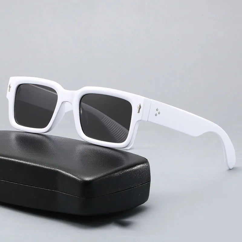 Sunglasses - Men's Stylish Square UV Protection Shades-Men's Accessories-Chaps of London-White-Chaps of London