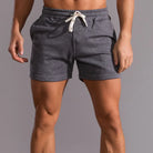 Sweat Shorts - Drawstring - Elastic Waist - Jogger Shorts - Men's Shorts-Men Shorts-Chaps of London-Dark Gray-S-Chaps of London