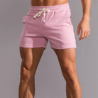 Sweat Shorts - Drawstring - Elastic Waist - Jogger Shorts - Men's Shorts-Men Shorts-Chaps of London-Pink-S-Chaps of London