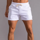 Sweat Shorts - Drawstring - Elastic Waist - Jogger Shorts - Men's Shorts-Men Shorts-Chaps of London-White-S-Chaps of London