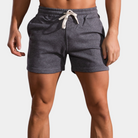 Sweat Shorts - Men's Sporty Elastic Waist Leisure Shorts-Men Summer Shorts-Chaps of London-Deep Grey-36-Chaps of London
