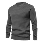 Sweater - Men's Crew Neck Long Sleeve Shirt-Chaps of London-Gray-M-Chaps of London