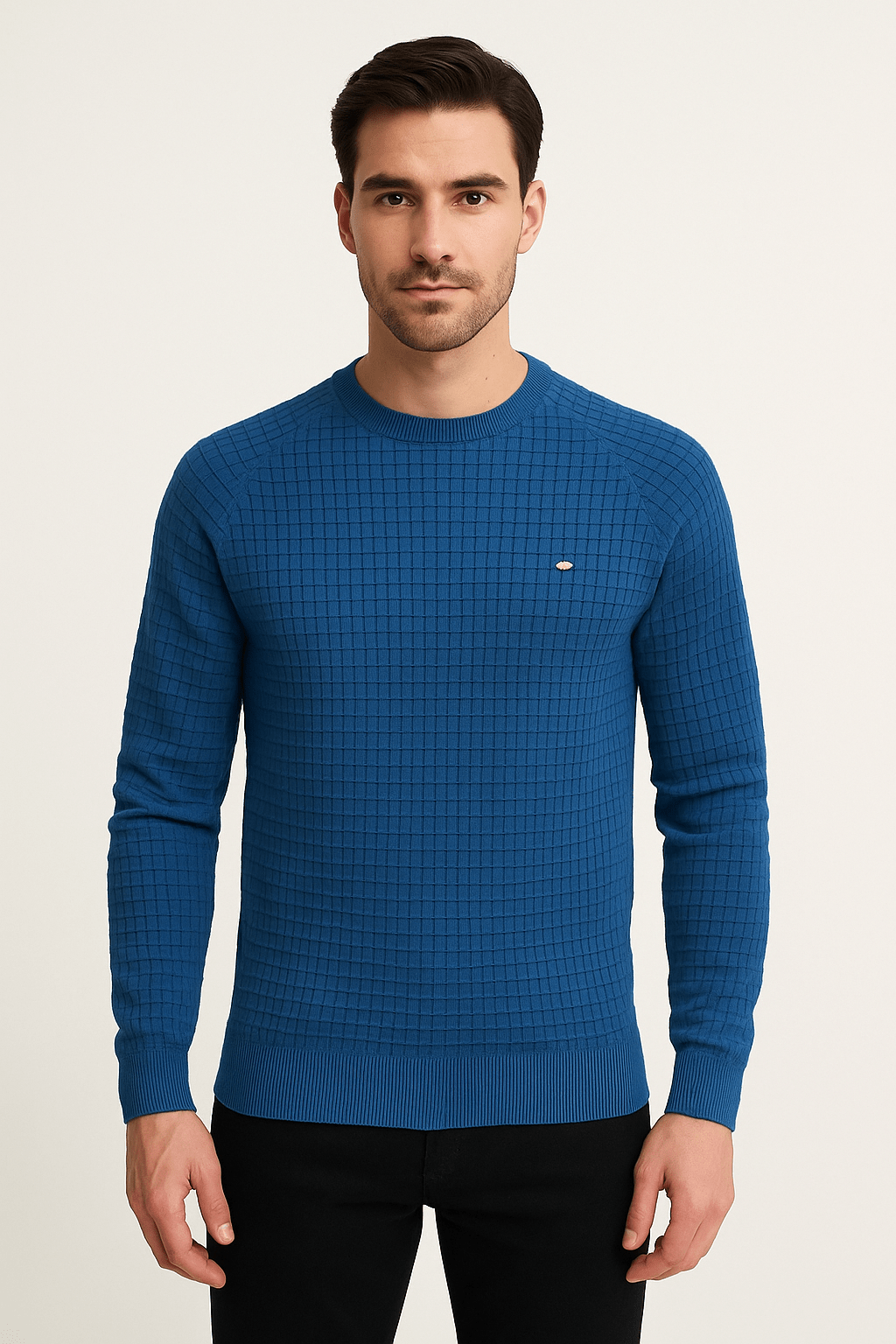 Sweater - Men's Round Neck Long Sleeve Pullover Sweatshirt-Sweatshirts & Hoodies-Chaps of London-Chaps of London