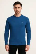 Sweater - Men's Round Neck Long Sleeve Pullover Sweatshirt-Sweatshirts & Hoodies-Chaps of London-Chaps of London