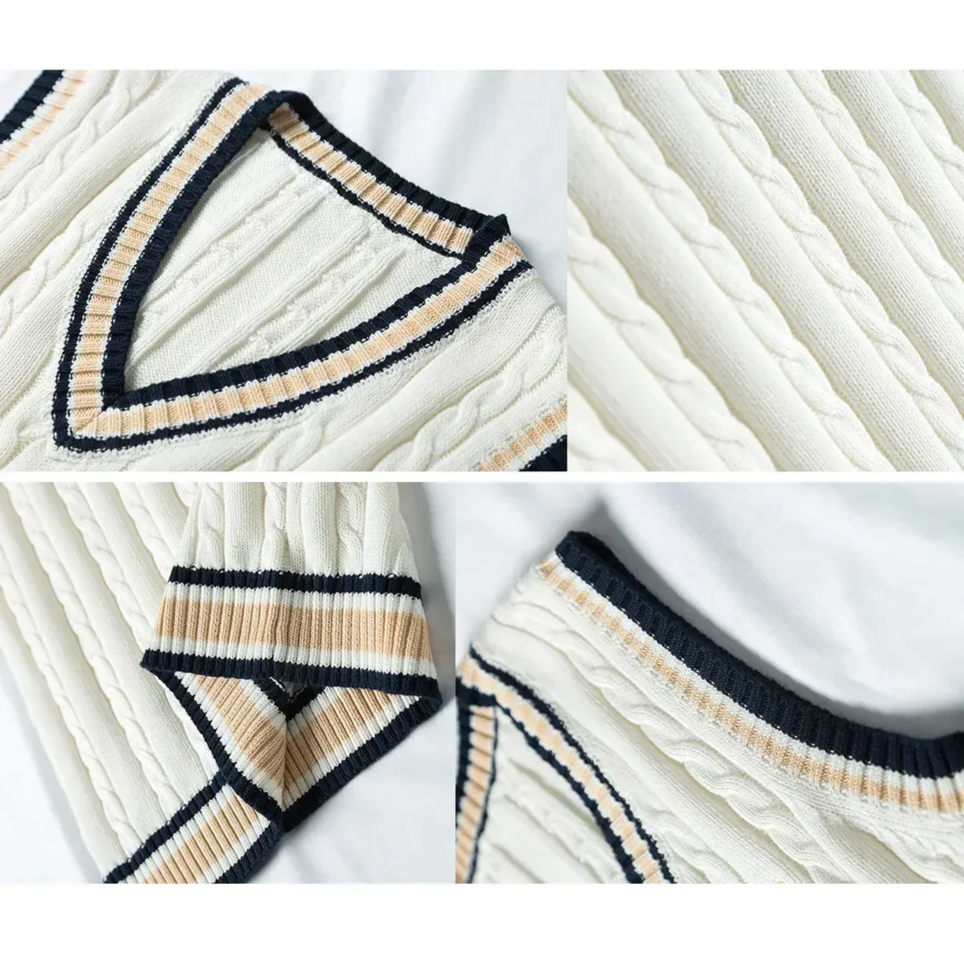 Sweater Vest - Men's Sleeveless V-Neck Pullover Knitted Vest-Vest-Chaps of London-Chaps of London