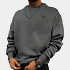 Sweatshirt - Comfy - Round Neck - Pullover Sweater - Men's Clothing-Fashion Men Sweatshirt Fall-Chaps of London-Gray-S-Chaps of London